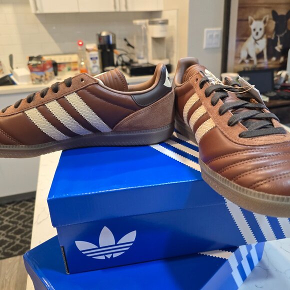 Men's adidas Samba JP JR0962 Preloved Brown / Sand Strata / Dark Brown SIZE 10 - Picture 3 of 16